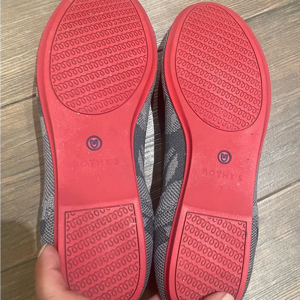 Rothy's Gray Camo Flats with red soles - Size 7 - Picture 3 of 5